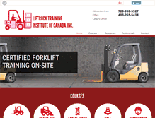 Tablet Screenshot of liftruck.ca